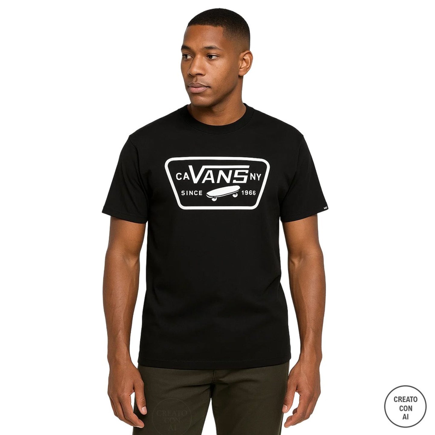 Vans T-shirts Big logo Black/White