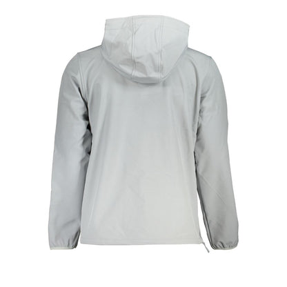 Gray Polyester Men Jacket