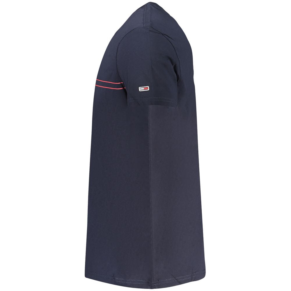 Blue Cotton Men T-Shirt