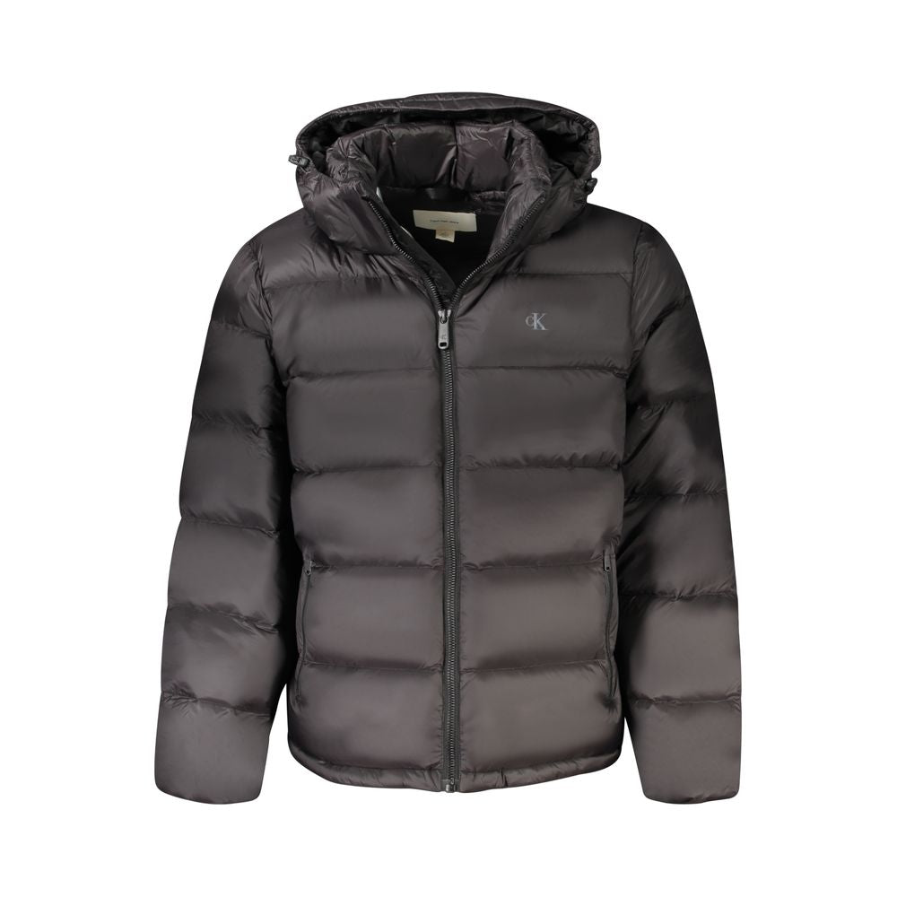 Black Polyamide Men Jacket