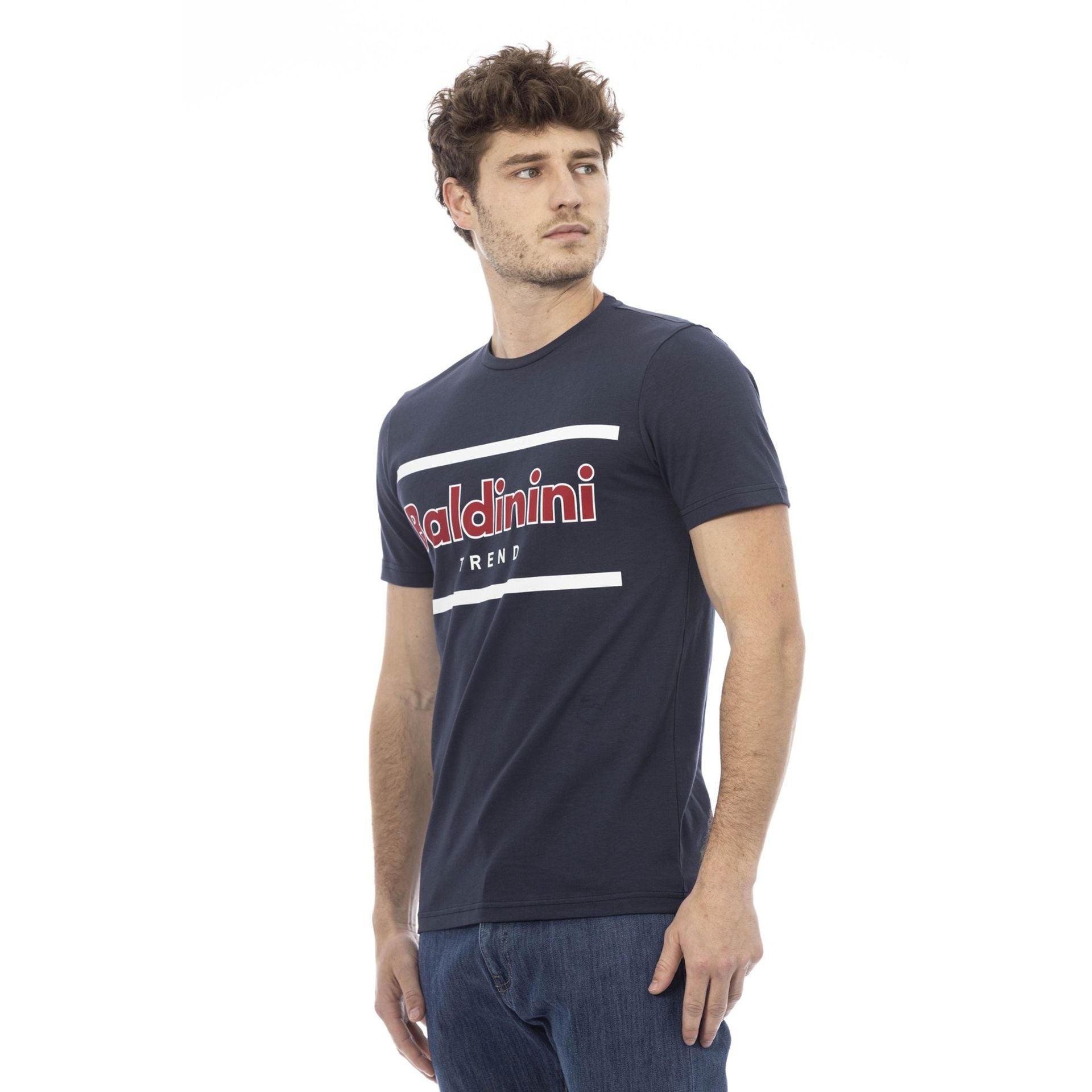 Baldinini Trend Black  T-shirts White/Red Logo