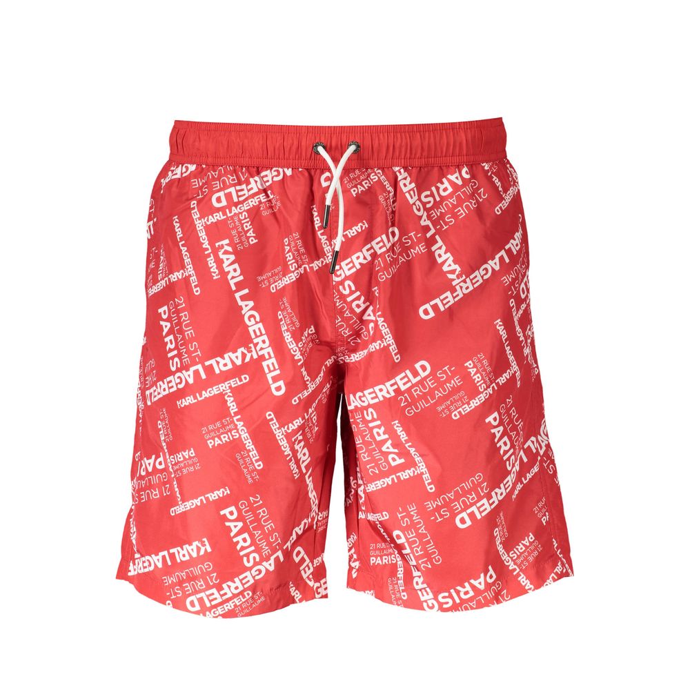 Red Polyester Swimwear