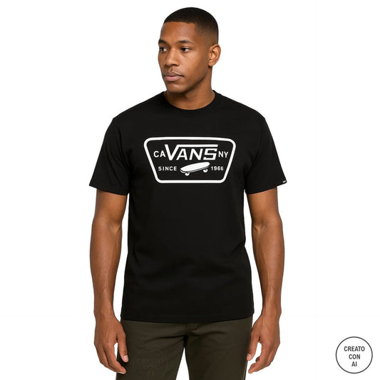 Vans T-shirts Big logo Black/White